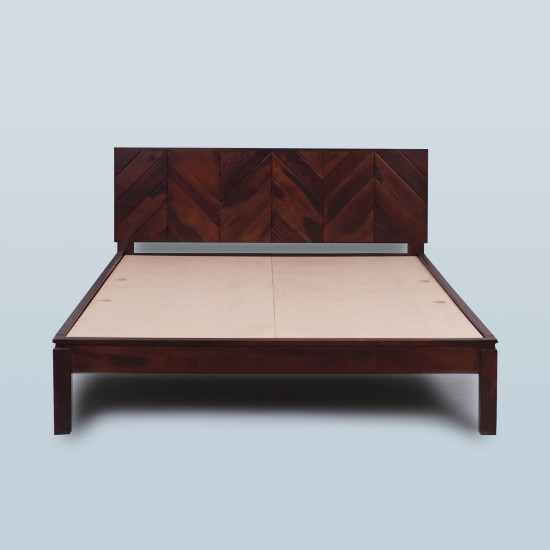 Angel Furniture Solid Sheesham Wood Non Storage Bed (Aurora, King Size 60x78)