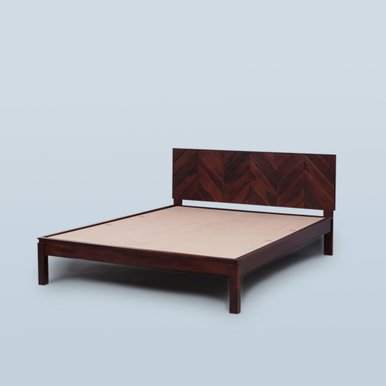 Angel Furniture Solid Sheesham Wood Non Storage Bed (Aurora, King Size 60x78)