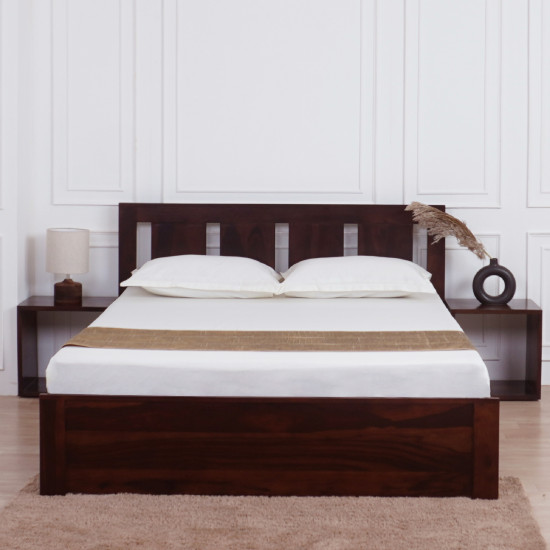 Angel Furniture Solid Sheesham Wood Non Storage Bed (Celeste, Queen Size 60x78)