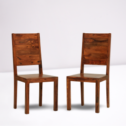 Dallas Sheesham Wood dining chair (Set of 2) In Honey Finish