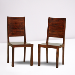 Dallas Sheesham Wood dining chair (Set of 2) In Walnut Finish