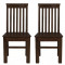 Angel's Vaughan Solid Sheesham Wood Dining Chairs Set of 2 In Walnut Finish