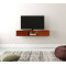 Lublin wallshelf | tv unit with two drawer in Honey finish