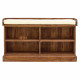 Hallway Shoerack Open Storage Seat in honey finish