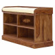 Hallway Shoerack Open Storage Seat in honey finish