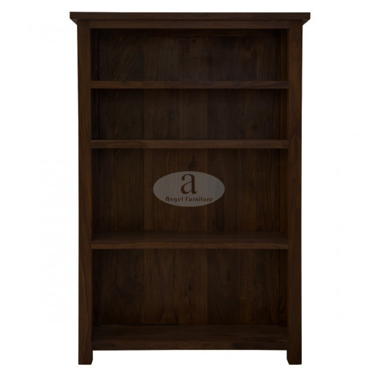 Antonio Solid Sheesham Wood large bookshelf in Walnut Finish