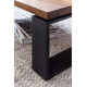 Angel Furniture Sheesham Wood Coffee Table with Metal Legs 115x60x35 cm (Honey Finish)