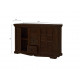 ANGEL FURNITURE Sheesham Wood Mammoth Sideboard Three Drawer Two Door Storage Unit (Walnut Finish)