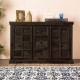 ANGEL FURNITURE Sheesham Wood Mammoth Sideboard Three Drawer Two Door Storage Unit (Walnut Finish)