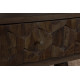 ANGEL FURNITURE Hexagonal Brick Design Sheesham Wood Coffee Table 45x22x16 Inch (Walnut Finish)