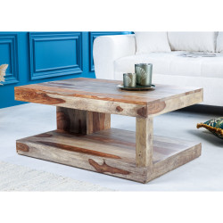 ANGEL FURNITURE Sheesham Wood Flyer Coffee Table 110X60X40 CM | Center Table (Natural Finish)