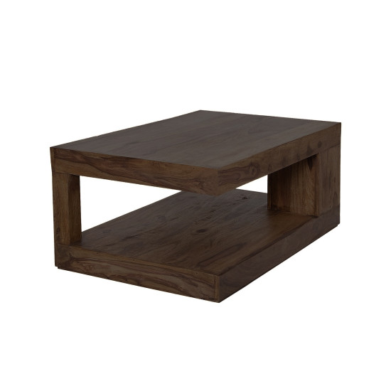 ANGEL FURNITURE Sheesham Wood Flyer Coffee Table 110X60X40 CM | Center Table (Walnut Finish)