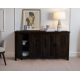 ANGEL FURNITURE Canberra Sheesham Wood Four Door Storage Cabinet 172x45x90 CM (Walnut Finish)