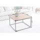 ANGEL FURNITURE Brisbane Coffee Table with Metal Base Sheesham Wood Top | 70x70x45 CM (Square)