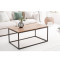 ANGEL FURNITURE Brisbane Coffee Table with Metal Base Sheesham Wood Top | 100x60x45 CM (Long)