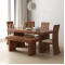 Sheesham Wood Dining Set Six Seater With Bench | Dining Room Furniture In Honey Finish