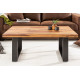 Sheesham Wood Coffee Table with Metal Base (Plain Leg, Sheesham Wood)