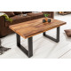 Sheesham Wood Coffee Table with Metal Base (Plain Leg, Sheesham Wood)