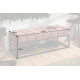 ANGEL FURNITURE Fresno Long Ottoman Cum Bench | Hallway Bench | Dining Bench | Extra Seating 108x40x40 CM (RUDDY Pink)