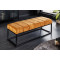 ANGEL FURNITURE Fresno Long Ottoman Cum Bench | Hallway Bench | Dining Bench | Extra Seating 108x40x40 CM (Tiger Orange)