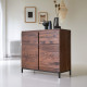 Angel Furniture quasar large sideboard with metal legs strip design honey finish size - medium