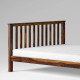 Sheesham Wood Queen Size Strip Design Non Storage Bed in Honey Finish