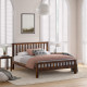 Sheesham Wood Queen Size Strip Design Non Storage Bed in Honey Finish