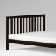 Sheesham Wood Queen Size Strip Design Non Storage Bed in Walnut Finish